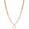 1Pc 304 Stainless Steel Letter Pendant Necklaces NJEW-LP0001-33O-G-1