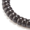Natural Coconut Shell & Gemstone Beaded Stretch Bracelet BJEW-JB07991-6