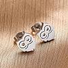 Tarnish Resistant 304 Stainless Steel Stud Earrings EJEW-F227-17P-3