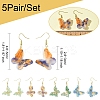 304 Stainless Steel Butterfly Dangle Earrings EJEW-FS00034-2