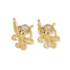 Brass Micro Pave Cubic Zirconia Pendants KK-C093-12G-1