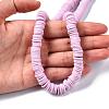 Flat Round Handmade Polymer Clay Beads CLAY-R067-10mm-26-7