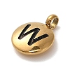 304 Stainless Steel Black Enamel Charms STAS-R009-01G-W-2