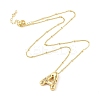 Brass Micro Pave Clear Cubic Zirconia Pendant Necklaces NJEW-Z038-01G-A-1