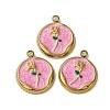 304 Stainless Steel Enamel Pendants STAS-P406-18G-02-1