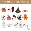 28Pcs 14 Styles Halloween Theme Alloy Enamel Pendants ENAM-SZ0001-63P-2