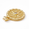Rack Plating Brass Cubic Zirconia Pendants KK-M236-16G-3