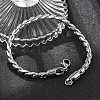 304 Stainless Steel Rope Chain Bracelets for Men Women BJEW-Q038-04P-3
