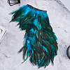 Gothic Style Natural Feather Cape AJEW-WH20067-017A-7