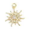 Rack Plating Brass Micro Pave Cubic Zirconia Pendants KK-H509-21G-02-1