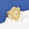 304 Stainless Steel Heart Adjustable Finger Rings for Women LS-RJEW-A074-07G-1
