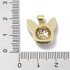 Brass Micro Pave Clear Cubic Zirconia Pendants KK-A221-02D-G-3