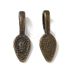 Tibetan Style Alloy Glue-on Flat Pad Bails TIBEP-Q064-183AB-NR-4