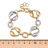 304 Stainless Steel Two Tone Chain Bracelets BJEW-P381-01A-A-3