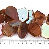 Electroplated Natural Agate Beads Strands G-K109-05-A-5