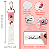PU Leather & Cotton Name Marker Keychain AJEW-WH0514-015-2