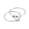 Tarnish Resistant 316 Surgical Stainless Steel Hoop Earring Findings LS-X-STAS-P238-09P-03-2