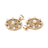 Brass Micro Pave Cubic Zirconia Pendants KK-B061-01G-3