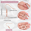 50Pcs 304 Stainless Steel Earring Hooks STAS-SC0010-74RG-2
