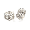 Column Brass Micro Pave Cubic Zirconia European Spacer Beads KK-L230-03S-1