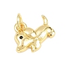 Brass Micro Pave Clear Cubic Zirconia Pendants LS-KK-F938-25D-G-2