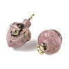 Natural Rhodonite Pendants GG-CBA105B-04P-G-2