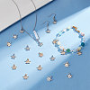 20Pcs 2 Colors Rack Plating Brass Micro Pave Clear Cubic Zirconia Charms KK-PH0009-43-4