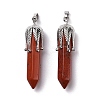 Natural Red Jasper Big Pointed Pendants G-E059-03AS-07-2