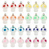 32Pcs 8 Colors Luminous Transparent Resin Pendants FIND-TA0002-48-11