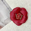 Flower Imitation Leather Shoe Decoration AJEW-WH20020-341A-5