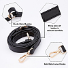 2Pcs PU Leather Bag Strap and Acrylic & CCB Plastic Link Chains Bag Handles FIND-GF0001-60-4