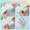10Pcs 2 Colors Aluminum with Rock Climbing Carabiners AJEW-SZ0002-57-4