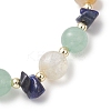 Natural Citrine & Green Aventurine & Lapis Lazuli Beads Stretch Bracelets for Women BJEW-JB13183-4