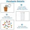 30Pcs Glass Bottle with Glass Seed Beads European Dangle Charms PALLOY-FI0001-02-4