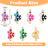 60Pcs 6 Colors Alloy Enamel Connector Charms ENAM-HY0001-26-2