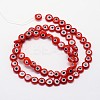 Handmade Evil Eye Lampwork Flat Round Bead Strands LAMP-L058-6mm-06-2