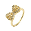 Rack Plating Brass Micro Pave Cubic Zirconia Finger Ring RJEW-C072-33D-G-1