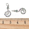 Brass Micro Pave Cubic Zirconia Pendants KK-U056-49P-3