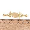 Flat Round Brass Fold Over Clasps KK-A256-01G-3