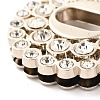 Flat Round Zinc Alloy with Rhinestones Bag Twist Lock Clasps PALLOY-A068-03P-4