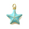 Brass Enamel Pendants KK-D295-16G-1