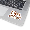 50Pcs Coffee PVC Stickers PW-WG50366-01-4