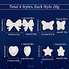 80G 4 Style ABS Plastic Imitation Pearl Beads KY-SC0001-69-2