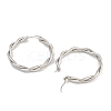 304 Stainless Steel Twist Ring Hoop Earrings for Women EJEW-U022-14P-2