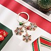 Snowflake Alloy Rhinestone Keychain KEYC-YW00108-03-1