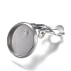 Tarnish Resistant 304 Stainless Steel Clip-on Earring Setting LS-STAS-I166-33P-2