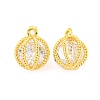 Brass Pave Cubic Zirconia Pendants KK-M286-17G-1