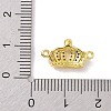 Real 18K Gold Plated Brass Micro Pave Cubic Zirconia Connector Charms X-KK-L209-045G-01-3