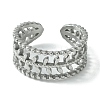Non-Tarnish 304 Stainless Steel Open Cuff Ring LS-RJEW-L110-045P-2