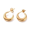 PVD Vacuum Plating 304 Stainless Steel Crescent Moon Stud Earrings for Women EJEW-F280-05B-G-1
